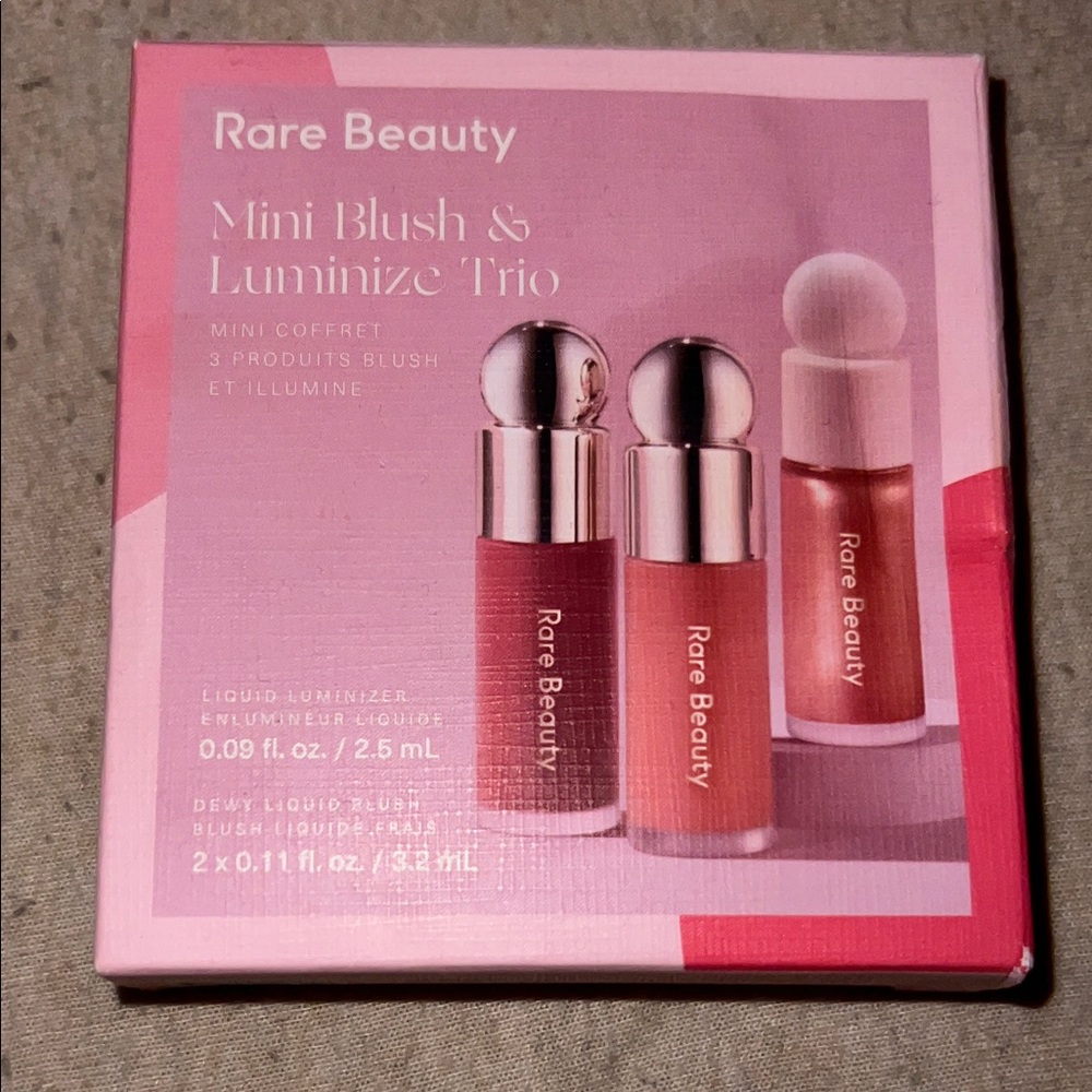 Rare Beauty Mini Blush & Luminize Trio - Pink and Red Hues